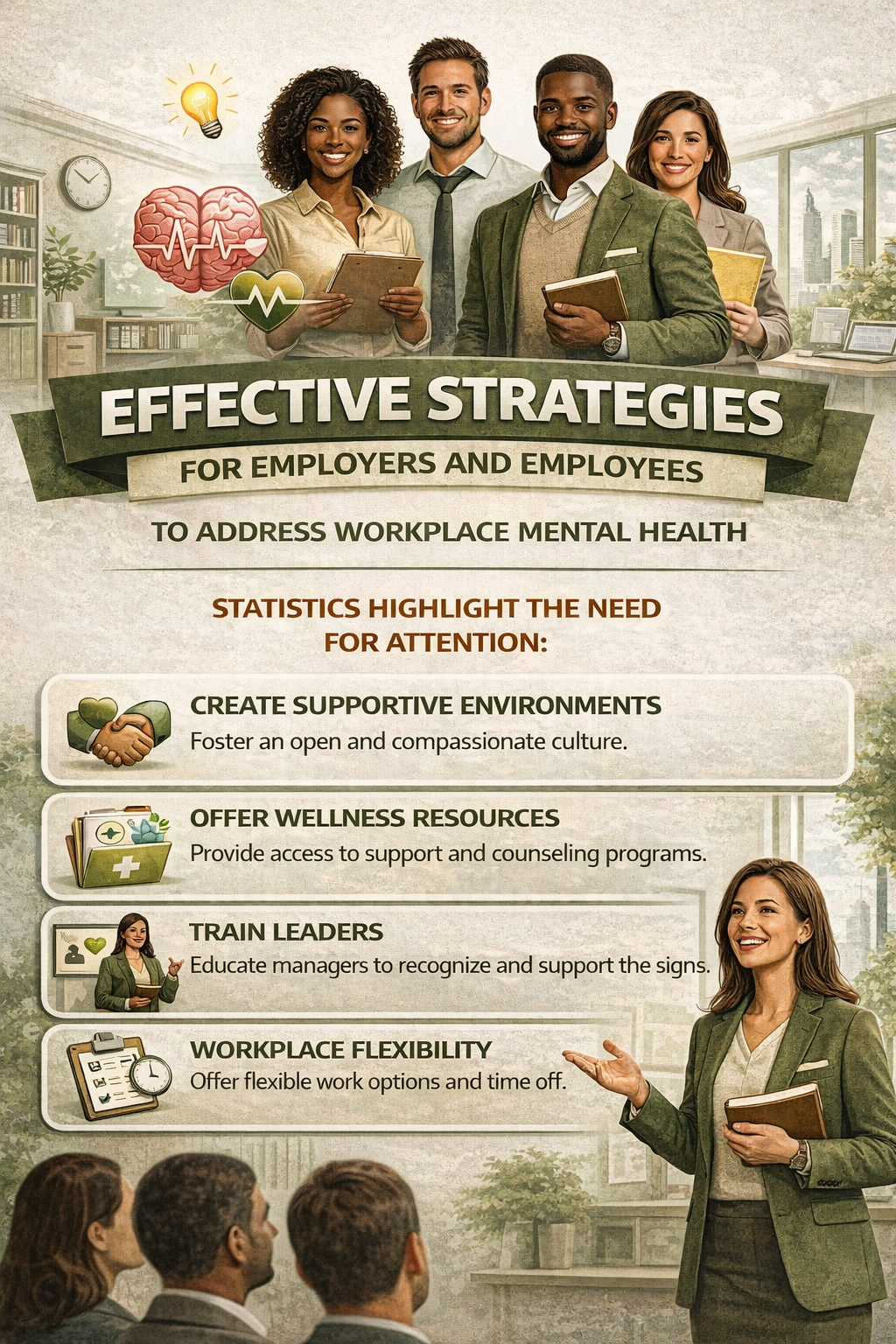 Strategies for Employers and Employees to Address Mental Health in the Workplace.