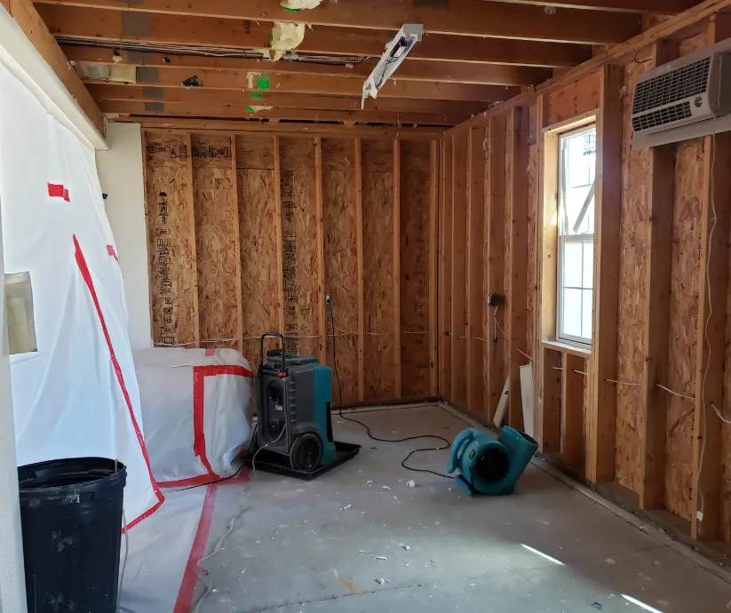 Interior of a renovated room with industrial equipment