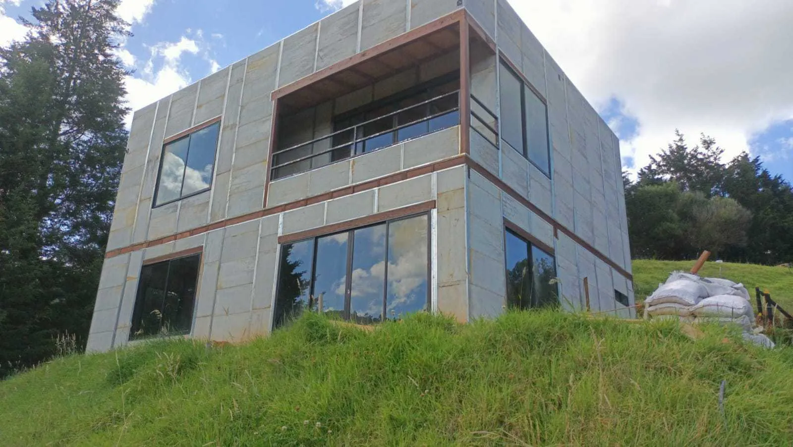 Modern architectural building with large windows
