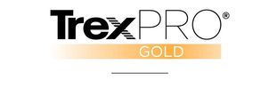 TrexPRO Gold logo featuring bold typography in black and orange.