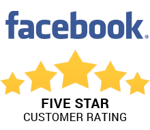 Facebook five-star customer rating logo