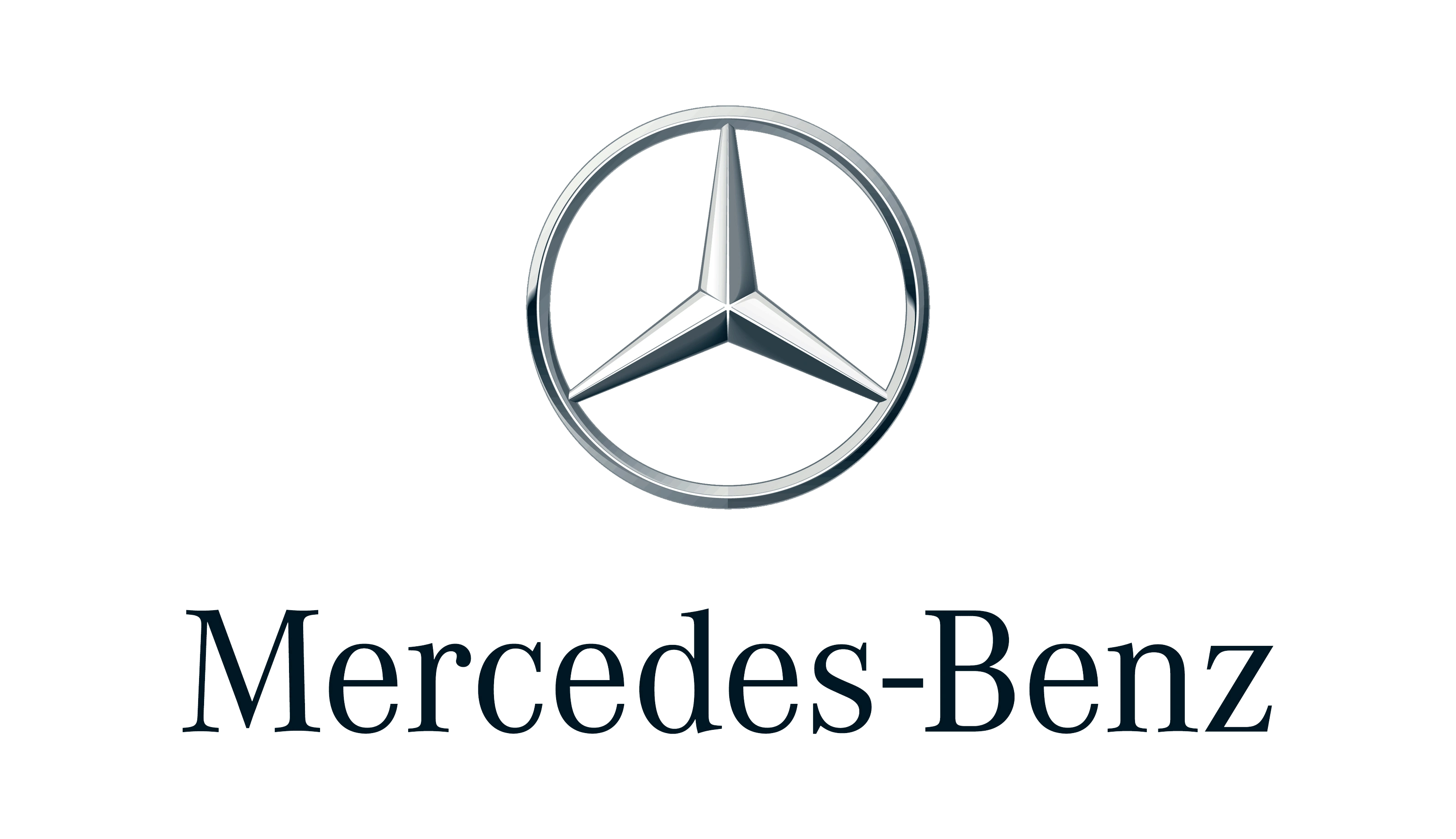 Mercedes-Benz logo on a black background