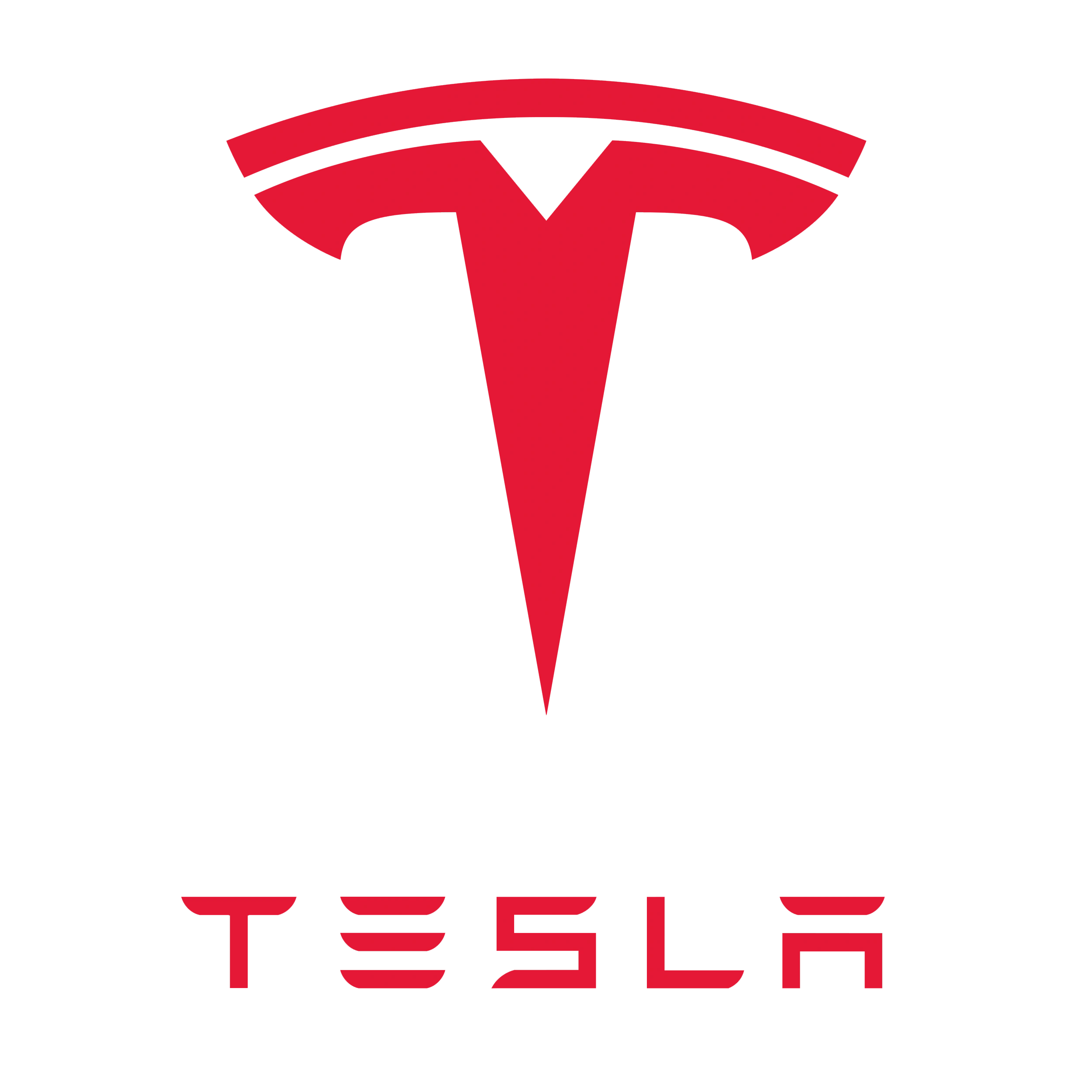 Tesla logo on a black background