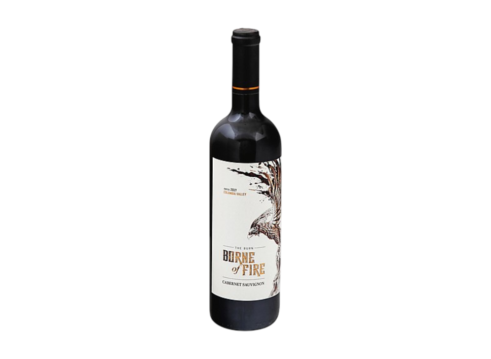 Bottle of Burne of Fire Cabernet Sauvignon wine