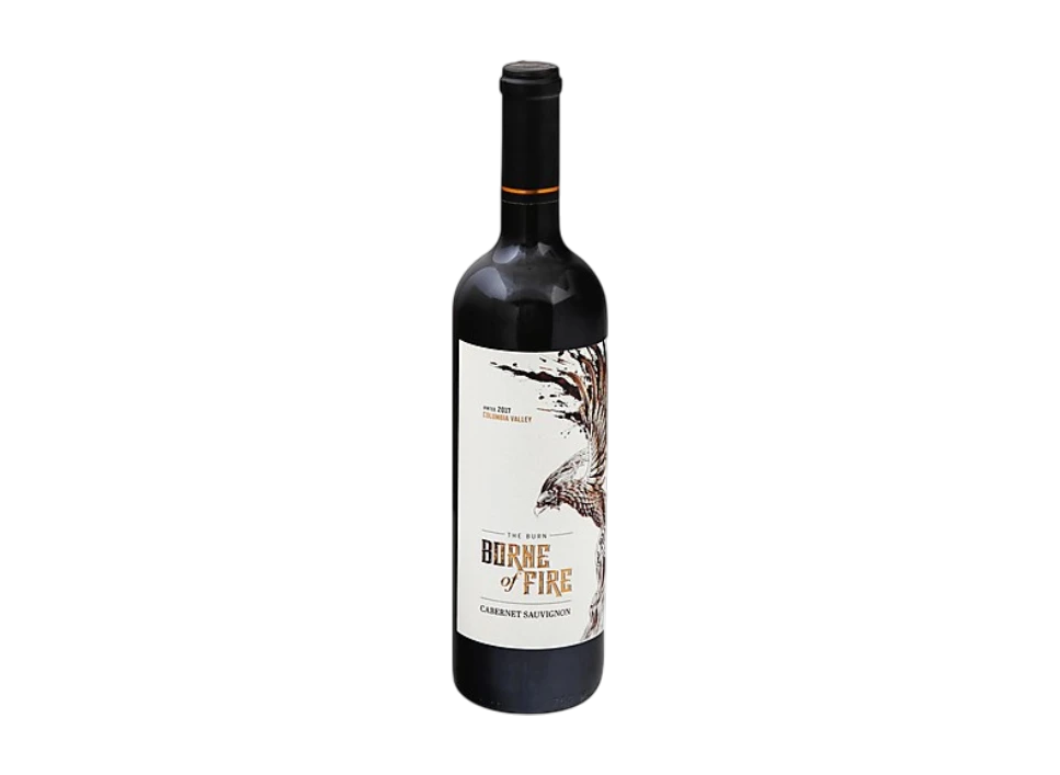Bottle of Burne of Fire Cabernet Sauvignon wine