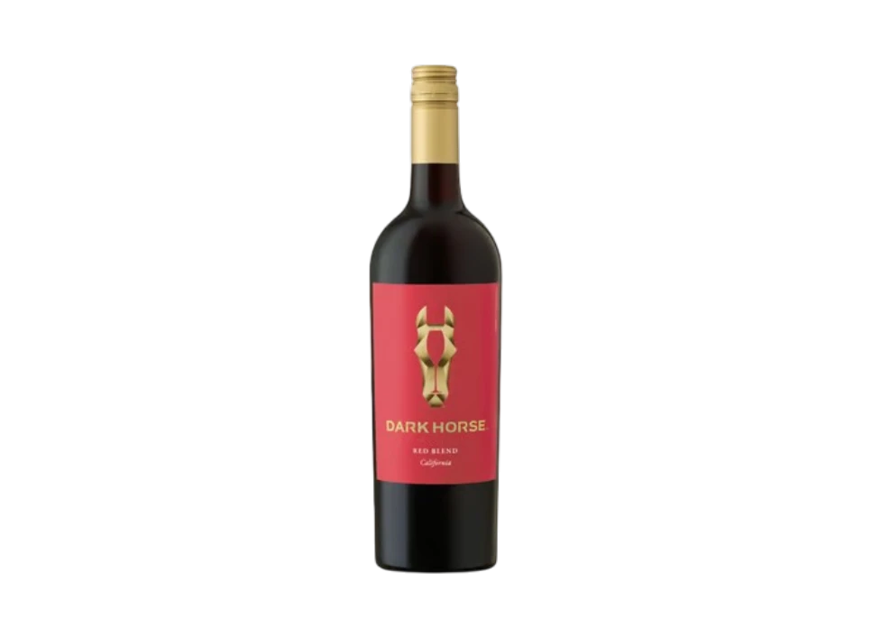 Bottle of Dark Horse Red Blend wine