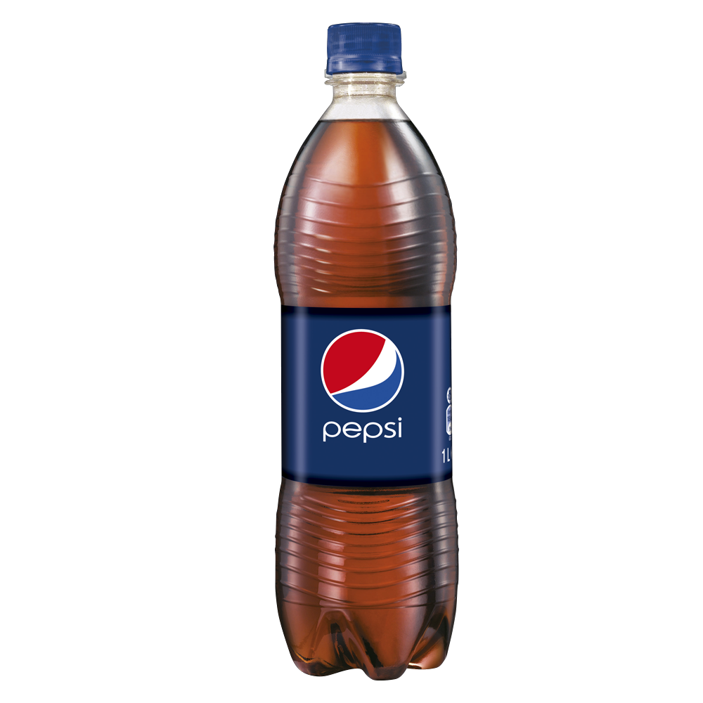 Pepsi bottle against a white background