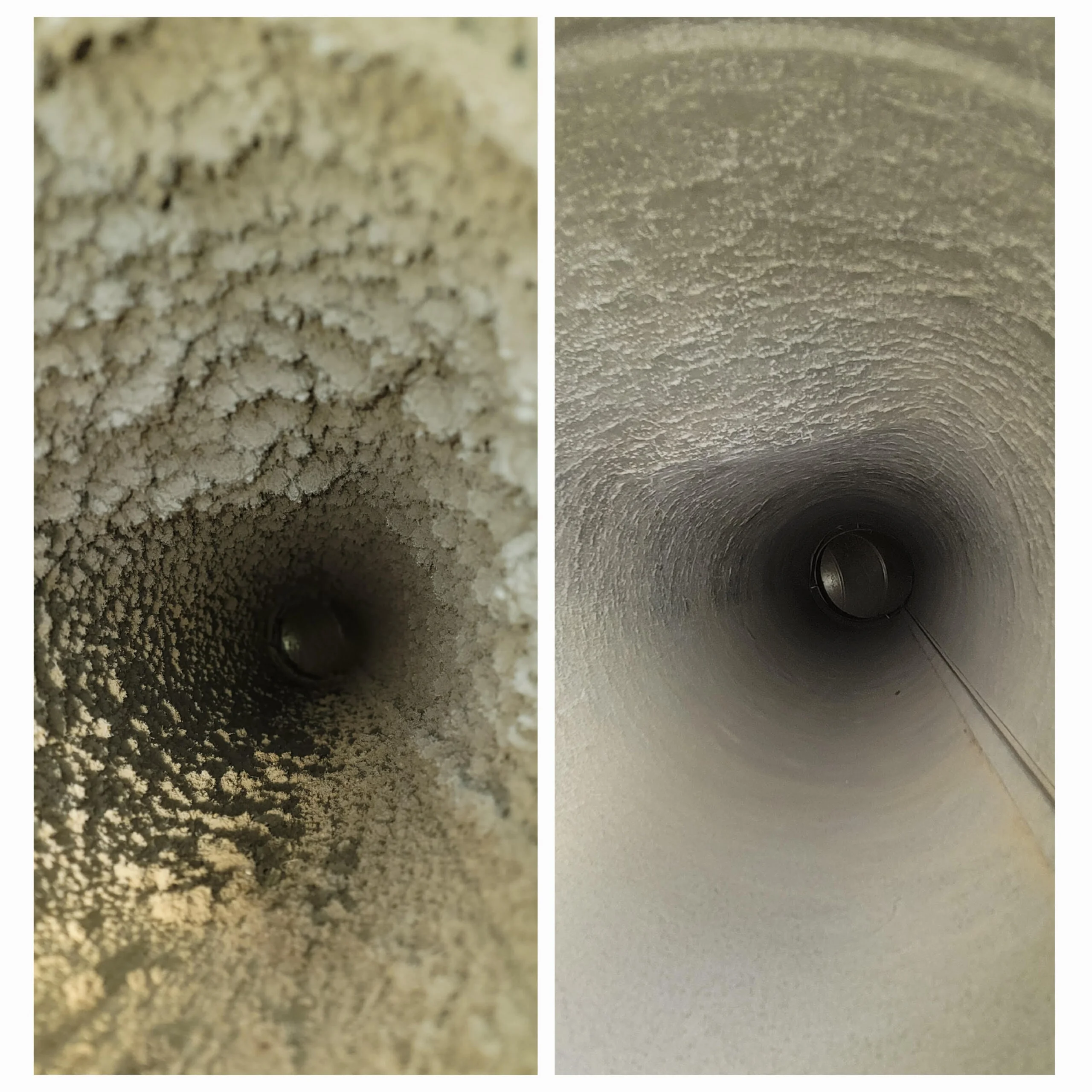 Interior view of a pipe showing texture and lighting effects