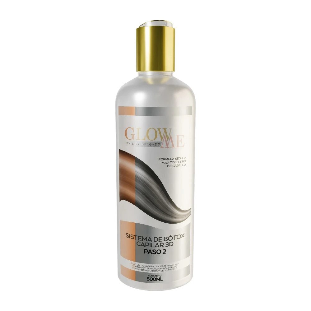 GlowMe hair botox treatment bottle