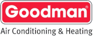 Goodman Air Conditioning & Heating logo in red and black