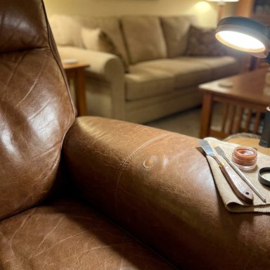 Burn Hole Leather Repair