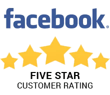 Facebook five-star customer rating logo
