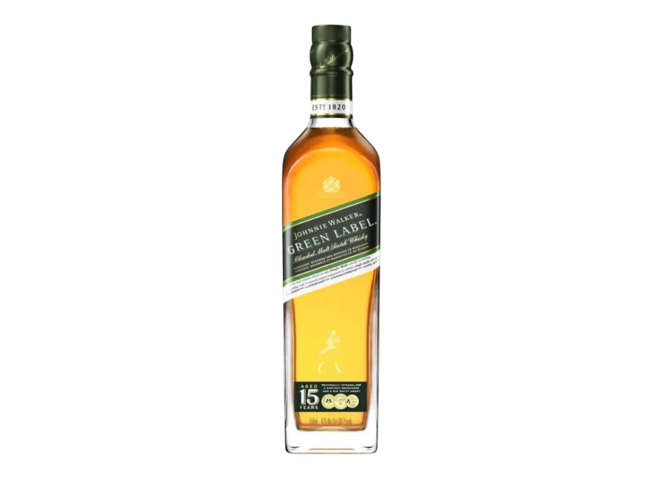 Johnnie Walker Green Label whisky bottle