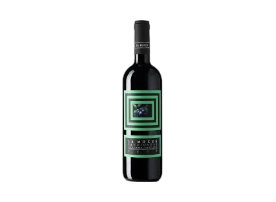 Bottle of La Moza wine with distinctive label design