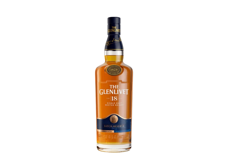 The Glenlivet 18 Year Old single malt whiskey bottle