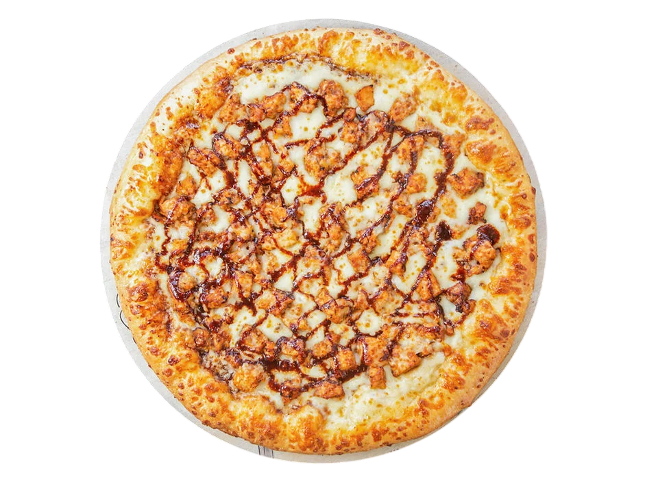 A pizza with BBQ chicken topping