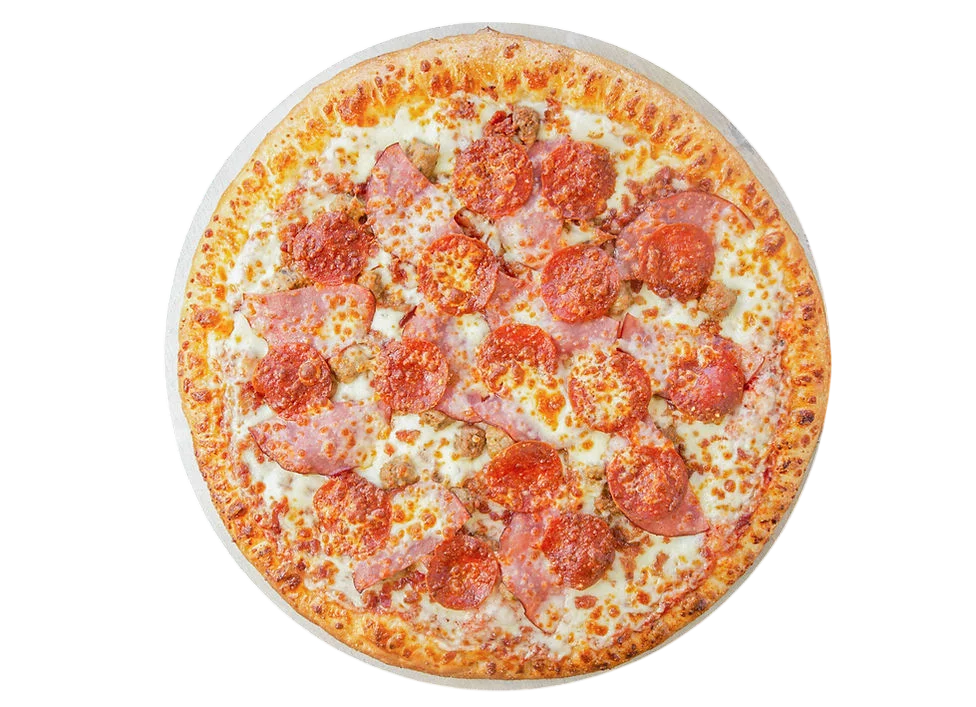 Deliciously topped pizza with pepperoni and sausage