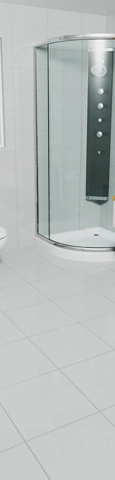 Modern bathroom featuring a shower, bathtub, and sinks.