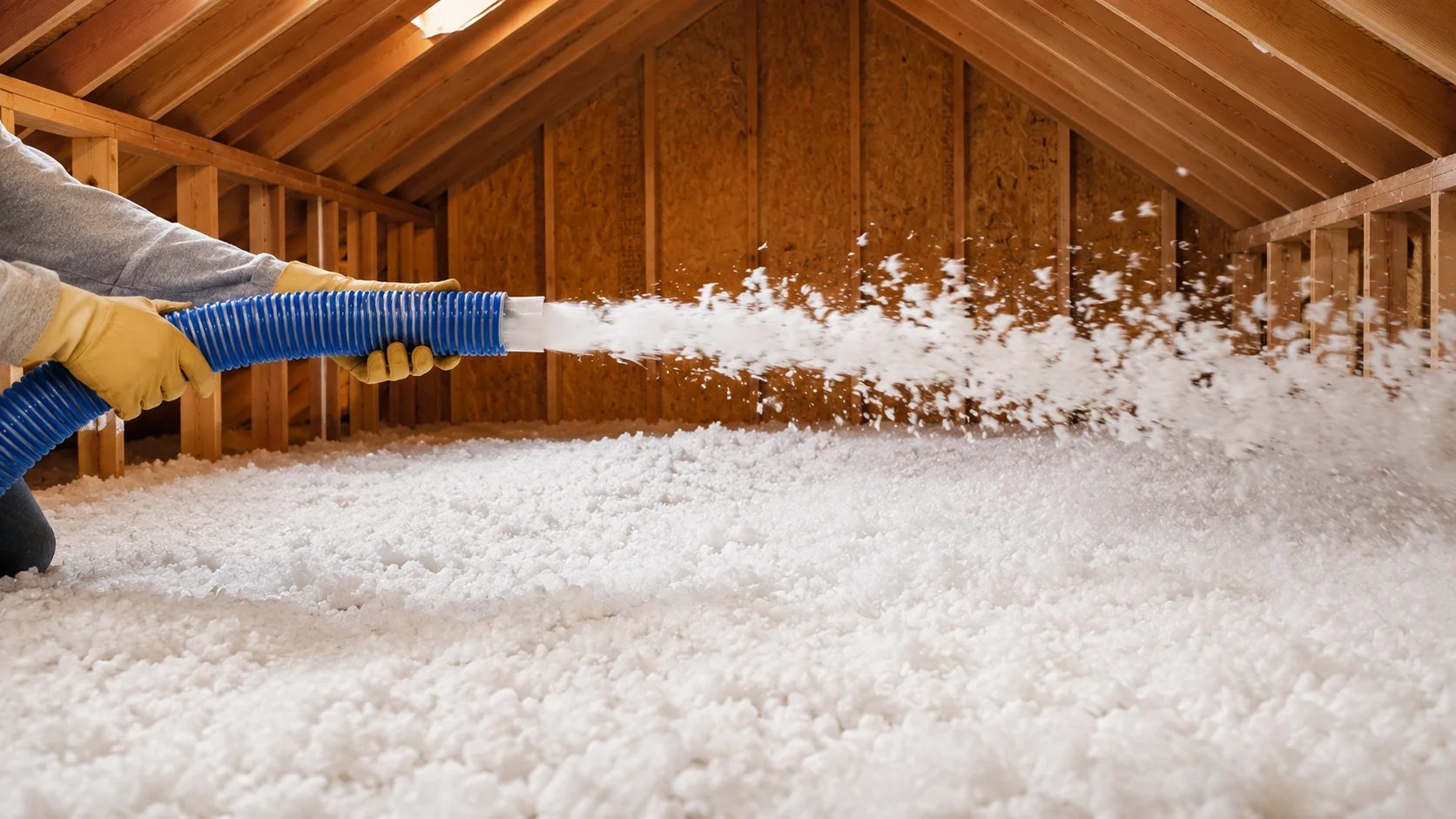Insulation installation in an attic
