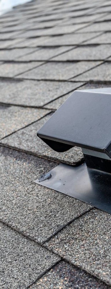 Roof vent on a shingled roof