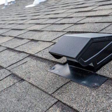 Roof vent on a shingled roof