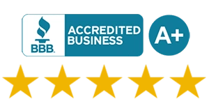 BBB Accredited Business A+ rating with five stars