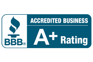 BBB Accredited Business A+ Rating badge