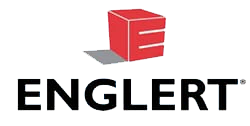 Englert logo on a blue background