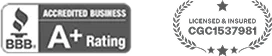 BBB Accredited Business A+ Rating and award seals
