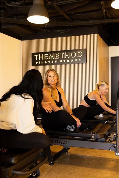 Pilates session at TheMethod studio with women in activewear