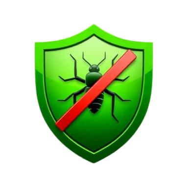 A green shield icon depicting pest prevention.