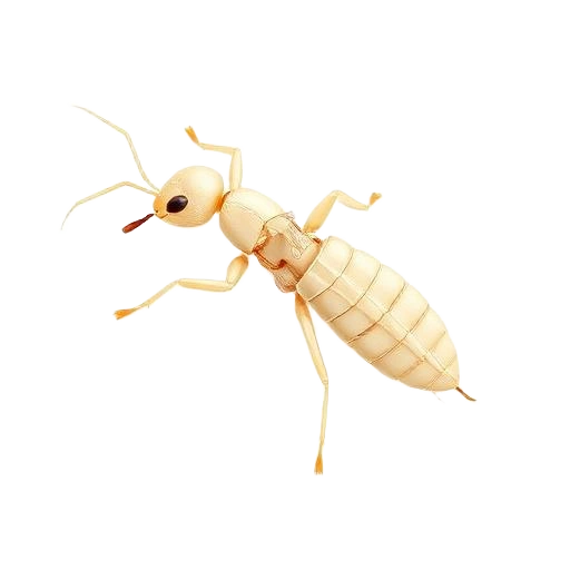 Close-up of a pale insect with long antennae