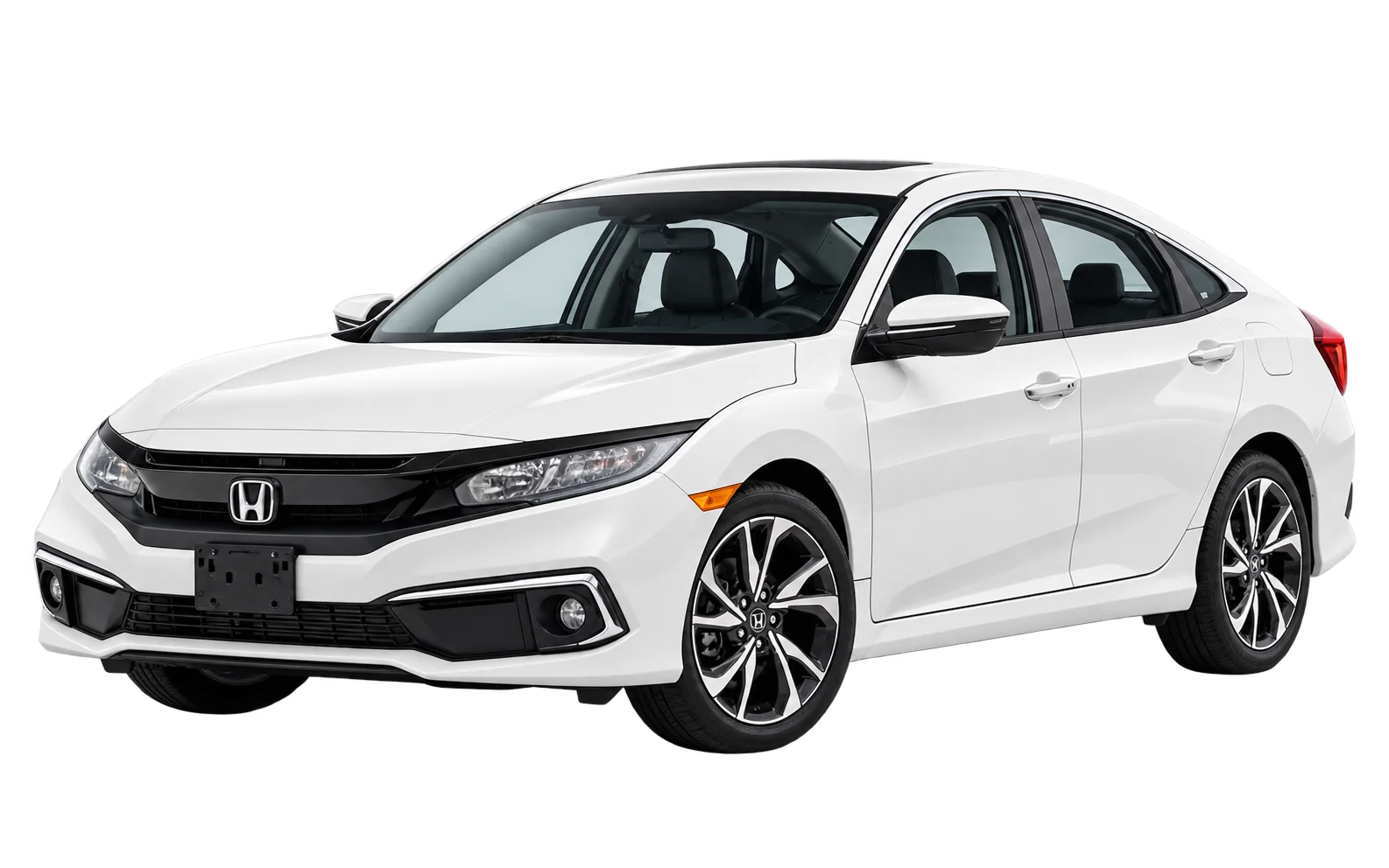 White Honda Civic sedan