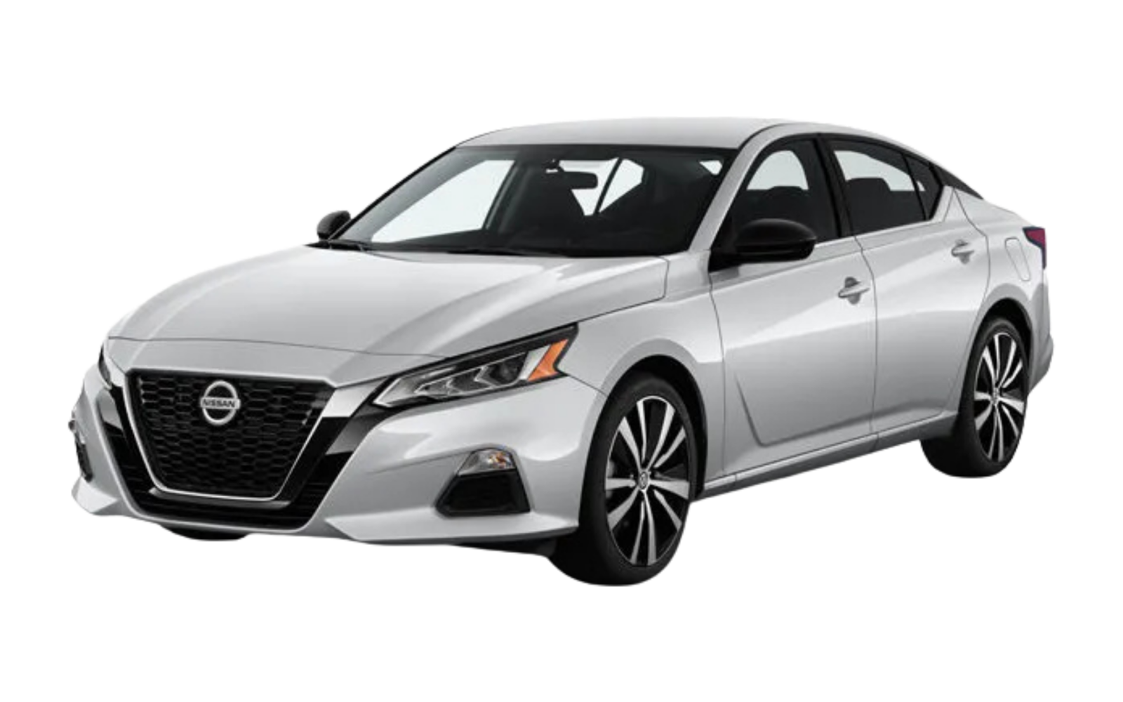 Silver Nissan Altima sedan with black accents