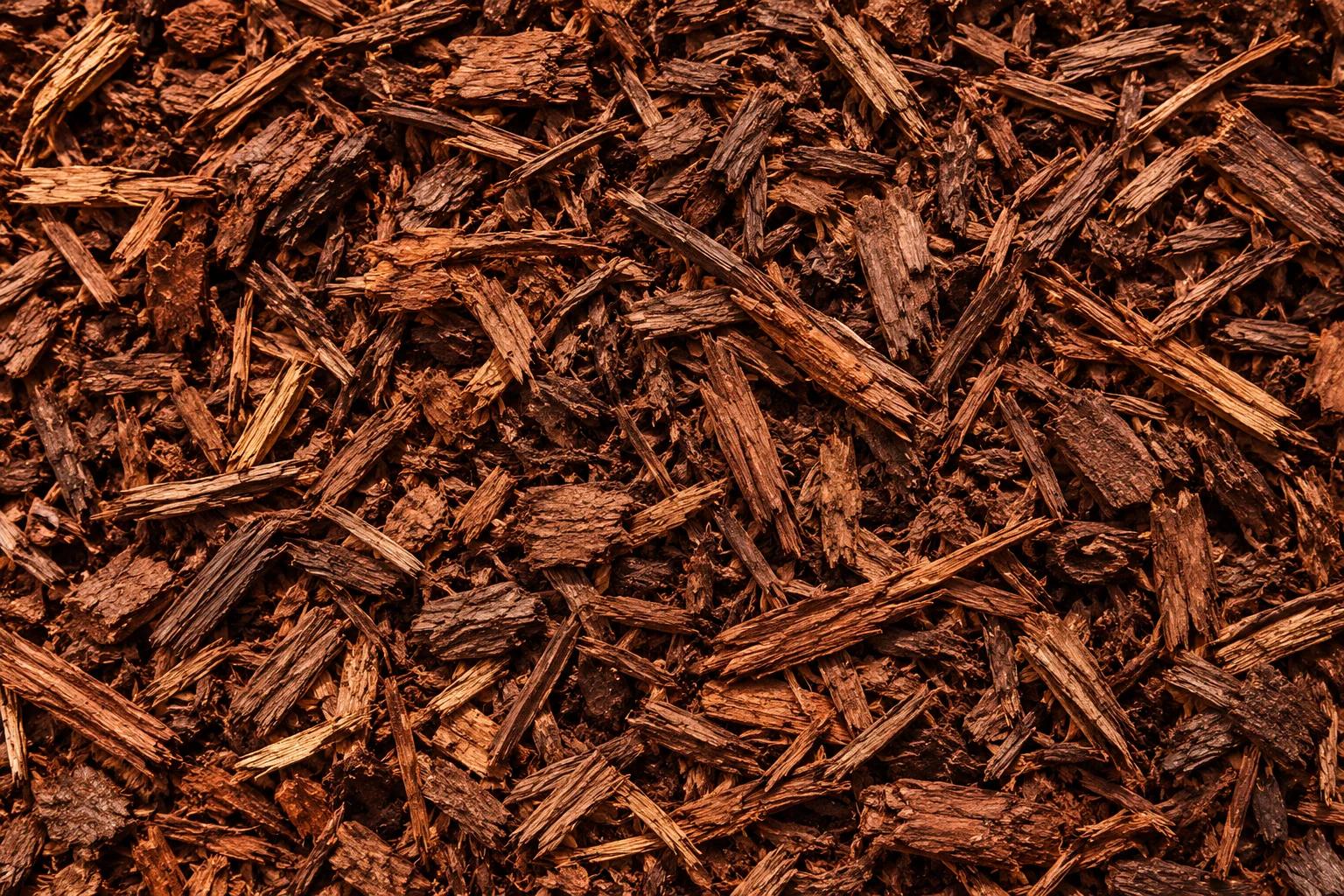 Close-up of wood mulch texture