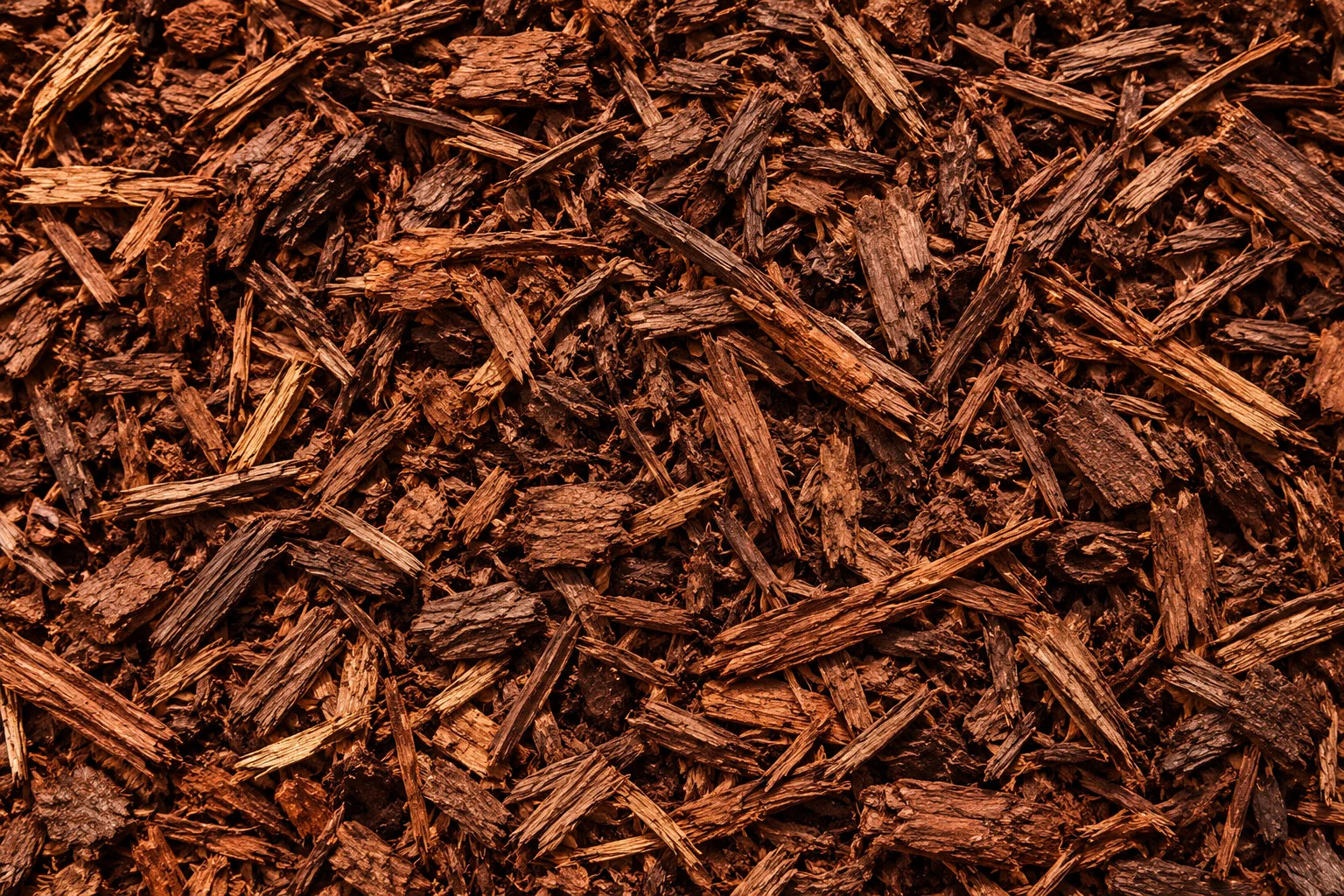 Close-up of wood mulch texture