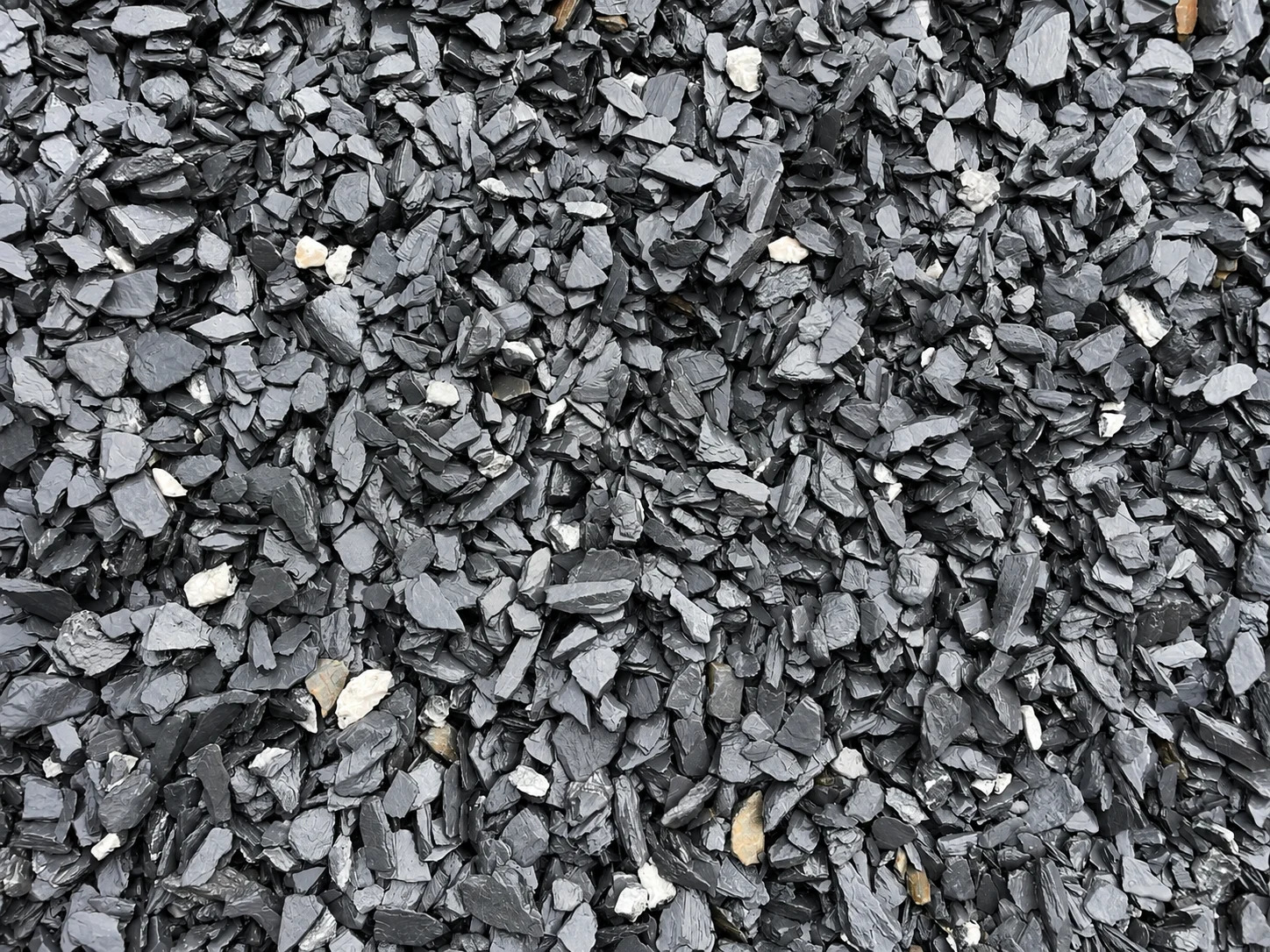 Close-up of black slate gravel texture