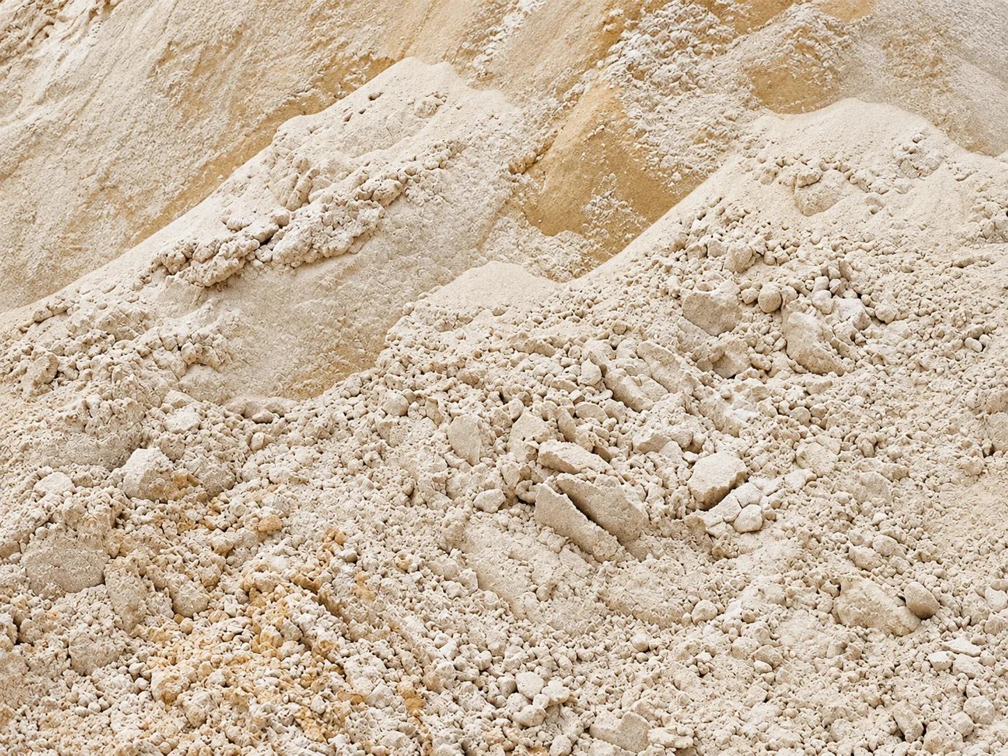 Close-up of sand and gravel texture in a quarry.