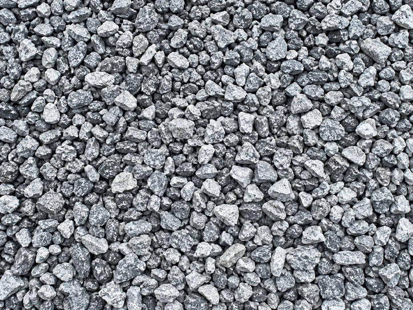 Close-up view of gray gravel texture