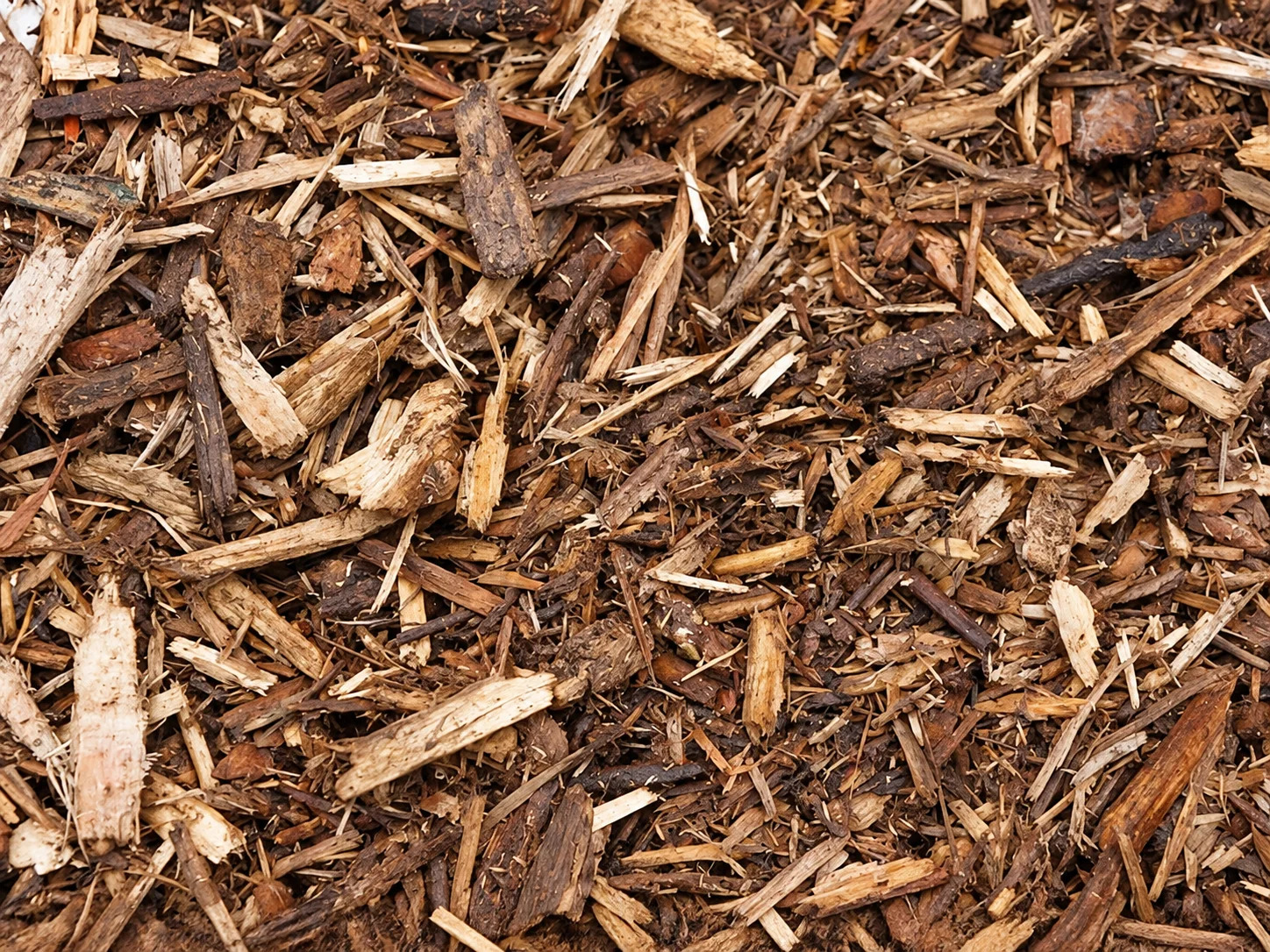Wood mulch surface texture