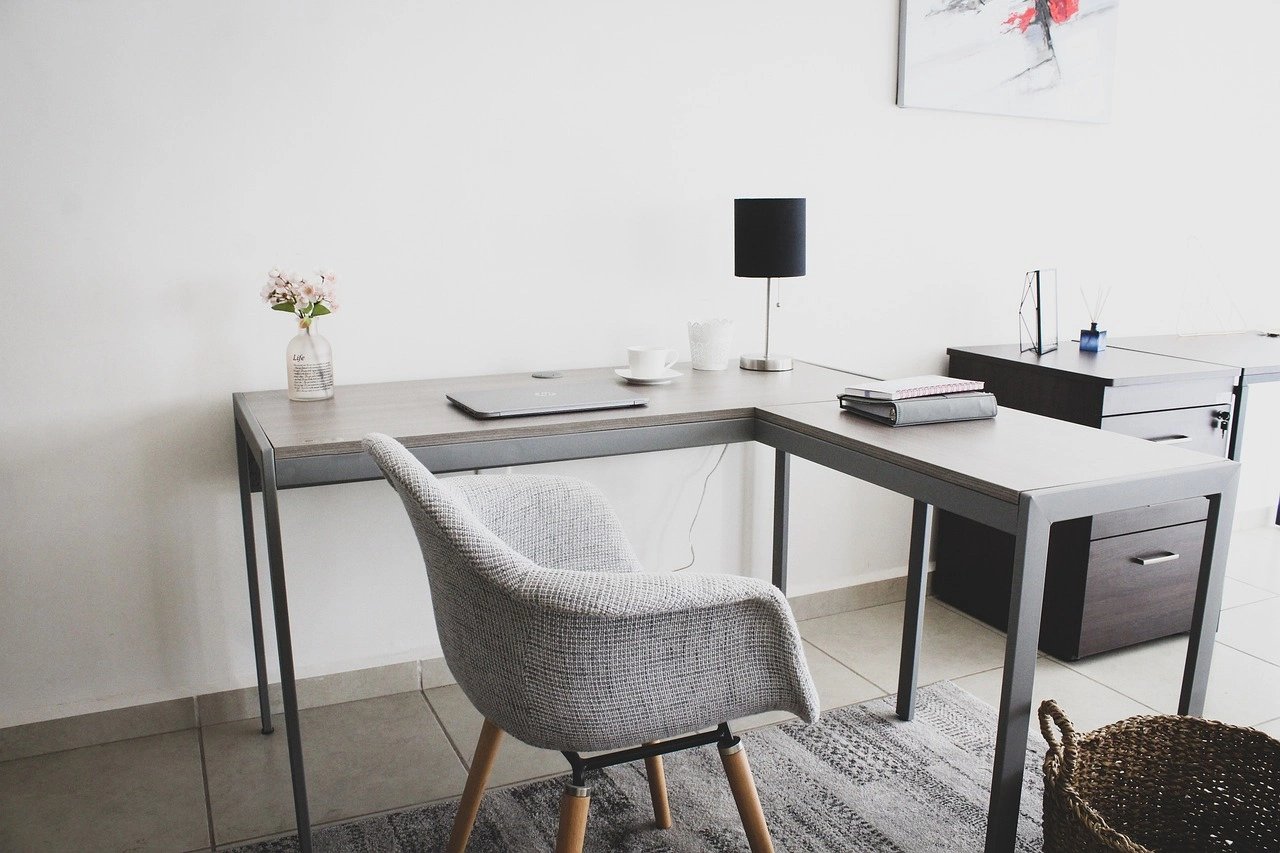 Modern workspace with desk and chair