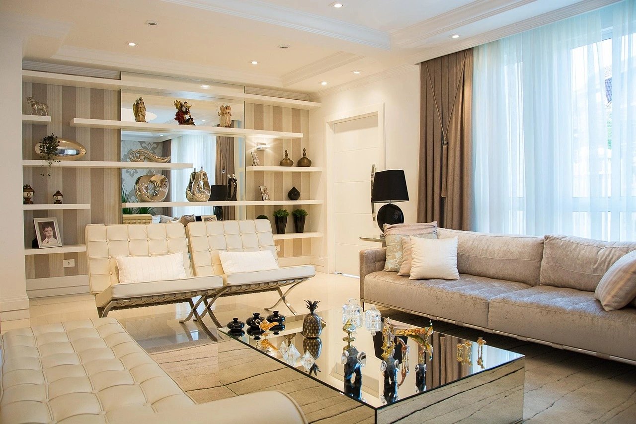 Modern living room with elegant furniture and decor