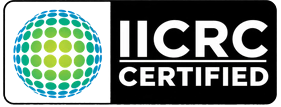 IICRC Certified logo featuring a colorful globe design